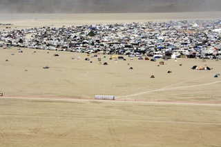 7S5 to DVT trip - aerial - Nevada - Black Rock City - Burning Man airstrip