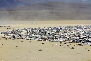 7S5 to DVT trip - aerial - Nevada - Black Rock City - Burning Man airstrip