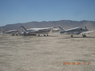 88 7b4. 7S5 to DVT trip - Nevada - Black Rock City - Burning Man - N4372J-style Cherokee, high-wing, and N8377W