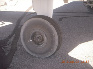 90 7b4. 7S5 to DVT trip - N8377W 'whitewall' tire from Burning Man dist