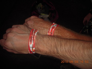 7S5 to DVT trip - Adam's and Sean's Burning Man wristbands