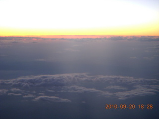 sunset from airliner