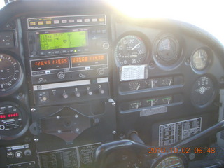 127 7c2. N8377W instrument panel in flight