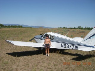 68 7c2. Adam and N8377W at Me-Own airstrip after my run