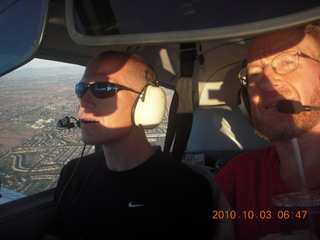 71 7c3. Jon flying N8377W with Adam