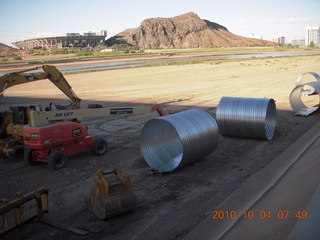 construction on the Mississippi River bridge in Minnesota