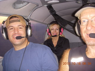 Sean, Kristina, Adam flying in N8377W