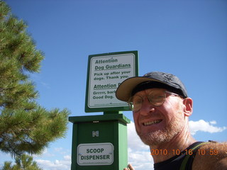 22 7cg. Bryce Canyon - Adam and dog sign - Grrr, bark, woof, Good Dog