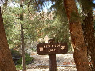 Bryce Canyon - Peek-a-boo loop sign