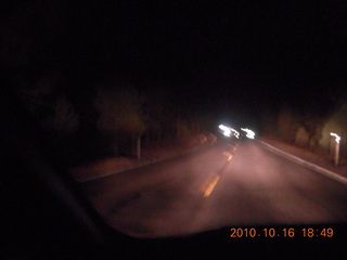 Bryce Canyon dark road