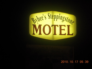 ByBee's Steppingstone Motel sign