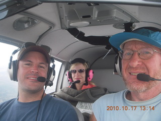 Sean, Kristina, and Adam flying in N8377W