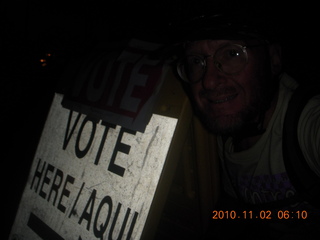 VOTE HERE AQUI sign