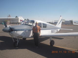 Sean, Kristina, Adam flying in N8377W