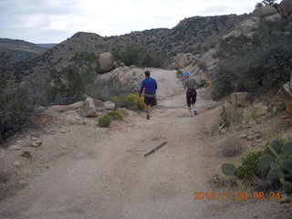 Dave and Elizabeth running at Bagdad
