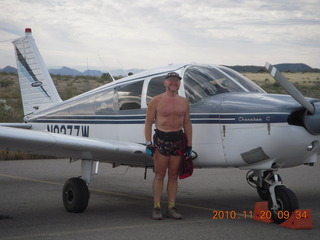 89 7dl. Adam and N8377W at Bagdad Airport after run