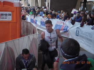 Arizona Ironman spectators on Rural Road bridge