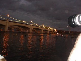 Arizona Ironman spectators on Mill Street bridge