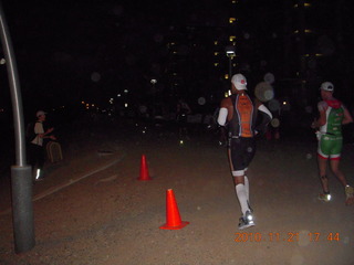 Arizona Ironman runner after dark