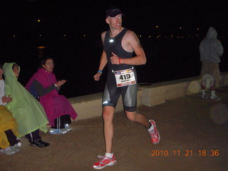 Arizona Ironman - Jon Tracy running after dark