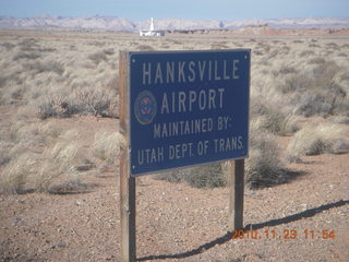 99 7dp. Moab trip - Hanksville run - airport sign