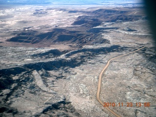 Moab trip - aerial White Wash Sand Dunes airstrip