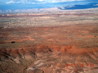 120 7dp. Moab trip - aerial White Wash Sand Dunes airstrip area