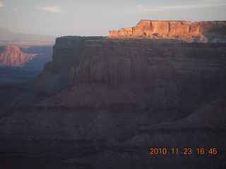 146 7dp. Moab trip - sunset at Canyonlands visitor center