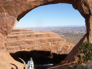 Moab trip - Arches Devil's Garden hike - Adam in Partition Arch