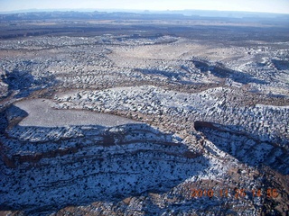 42 7dr. Moab trip - aerial - Utah snow