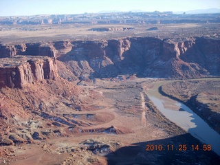 48 7dr. Moab trip - aerial - Green River - Mineral Canyon (Bottom) airstrip