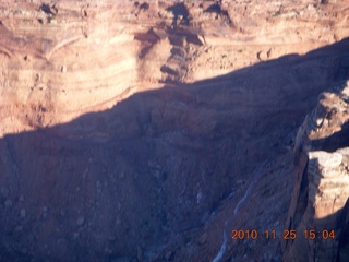 Moab trip - aerial - Green River canyon - washed out road