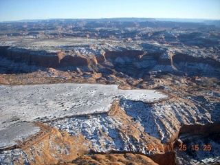 68 7dr. Moab trip - aerial - Utah snow
