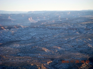 100 7dr. Moab trip - aerial - Utah snow