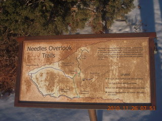 14 7ds. Moab trip - Needles Overlook - sign