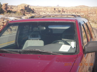 61 7ds. Moab trip - Isuzu Rodeo with hiking note