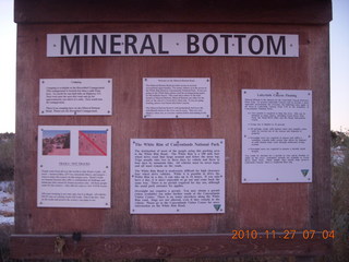 5 7dt. Moab trip - Mineral Canyon (Bottom) road sign