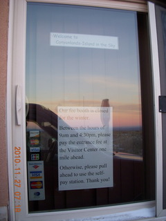 10 7dt. Moab trip - drive to Canyonlands Lathrop - park entrance sign
