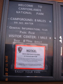 11 7dt. Moab trip - drive to Canyonlands Lathrop - park entrance sign