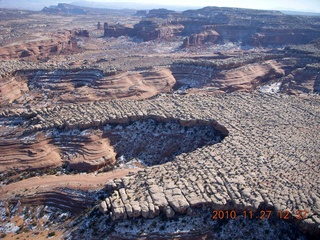 136 7dt. Moab trip - aerial - CNY to Mineral Canyon airstrip - snow