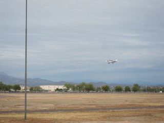 236 7ej. Sean picture - N8377W landing - in flight