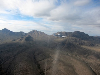 251 7ej. Sean picture - aerial - N8377W in flight