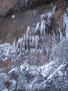 Zion National Park trip - Hidden Canyon hike - icicles
