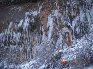 Zion National Park trip - Hidden Canyon hike - icicles