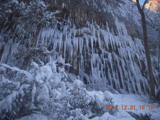 84 7ex. Zion National Park trip - Hidden Canyon hike - icicles