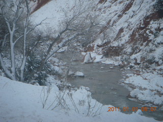 35 7f1. Zion National Park trip - icy Virgin River