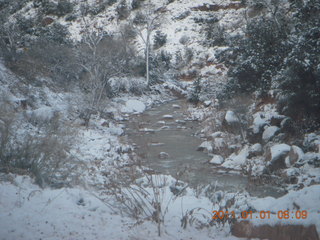 39 7f1. Zion National Park trip - icy Virgin River