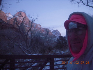 7 7f2. Zion National Park trip - pre-dawn - Adam