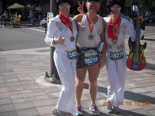 1389 7fg. Elvis, Adam, and Elvis after running P.F.Chang half marathon