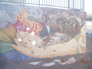 Prescott hike with Verna - library mural